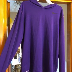 Nike purple hooded long sleeve dri fit
